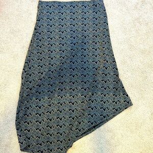 Zara Women’s Blue & Black Asymmetrical Skirt Size Large